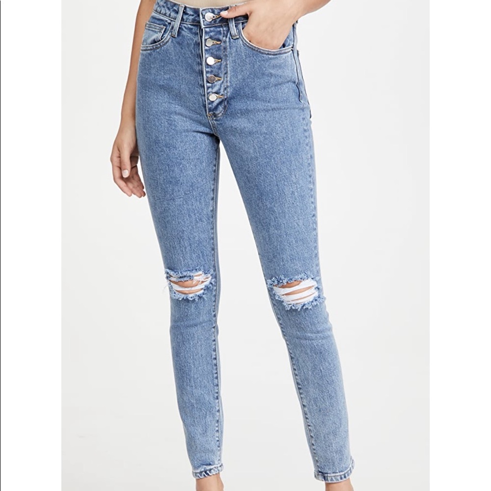 Medium wash WEWOREWHAT jeans